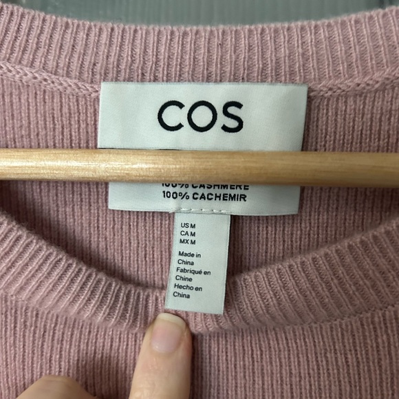 COS Blush Cashmere Knit Top medium - Picture 2 of 5